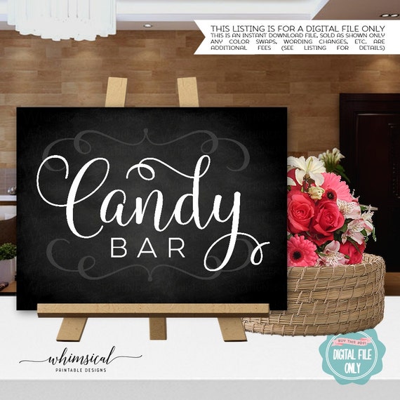 Candy Bar Sign 