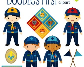 Clip Art Cub Scout Clipart boy scout clipart etsy cub scouts clip art for scrapbooking card making cupcake toppers paper crafts