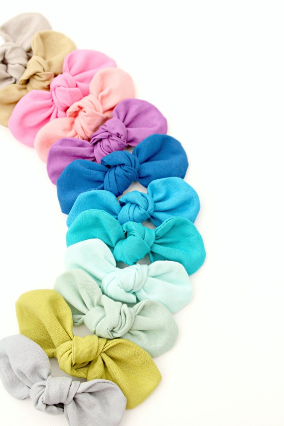 FALL BRIGHTS 2016 Knot Bow Baby Hair Clip / Choose your own Baby Headband / Hair Bow Clips / Hair Bow / Girls Hair Bow