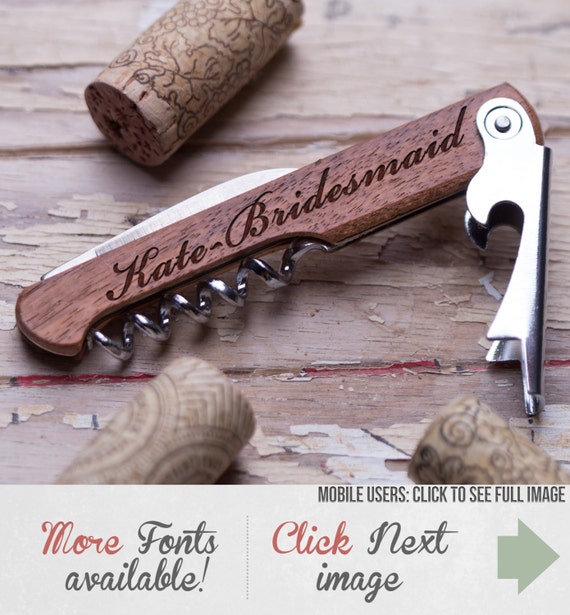 Personalized Wine Opener Corkscrew and Wine Key
