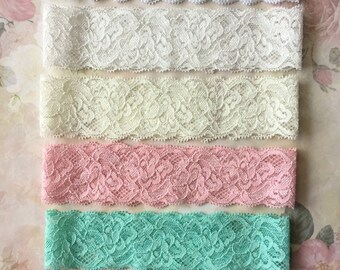 Lace Garter-Toss Garter-Plain Lace Garter-Black Garter-White Garter-Ivory Garter-Off White Garter-Mint Garter-Pink Garter-Stretch Garter