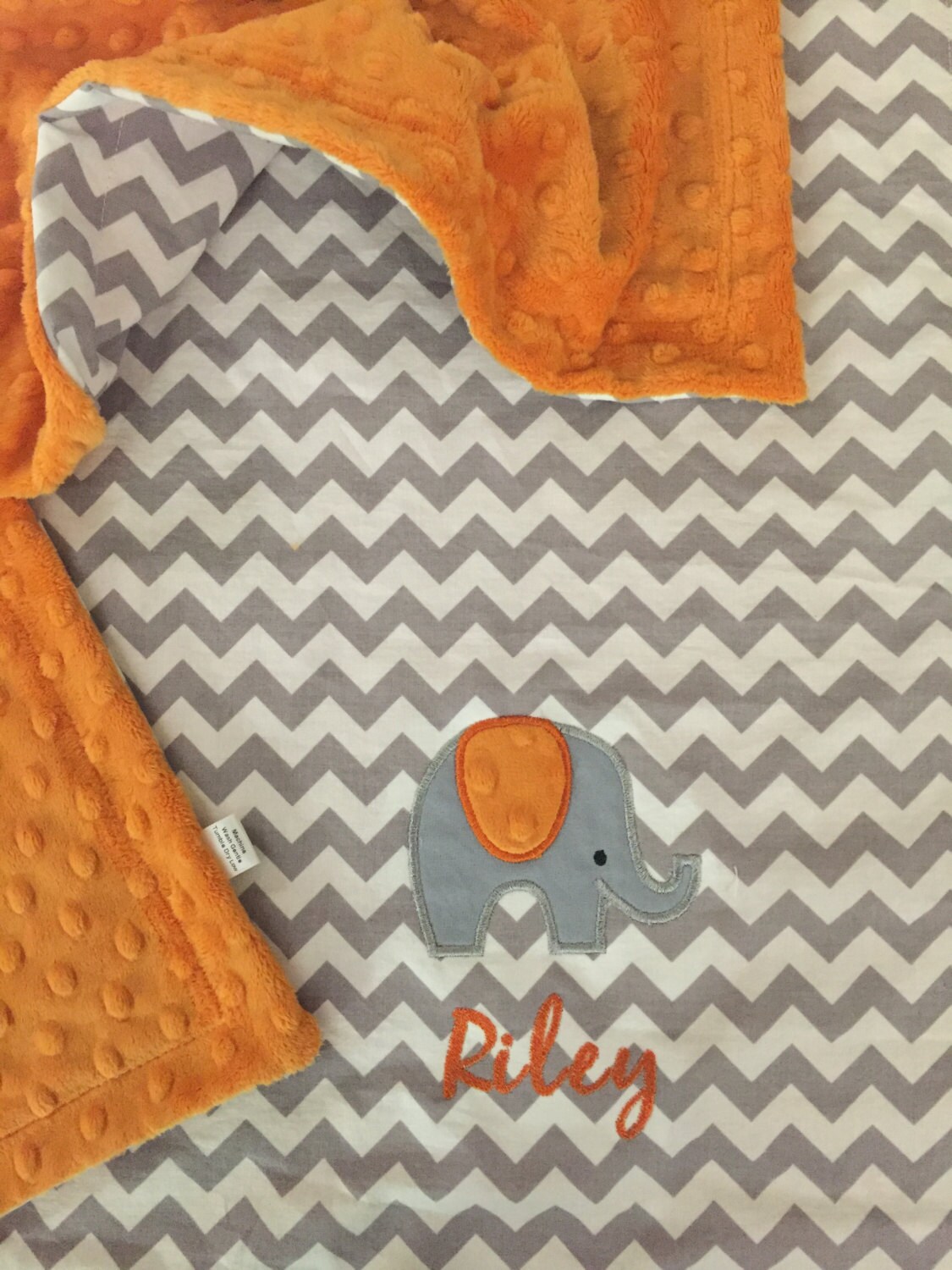 Elephant Baby Blanket Personalized Elephant Baby Blanket