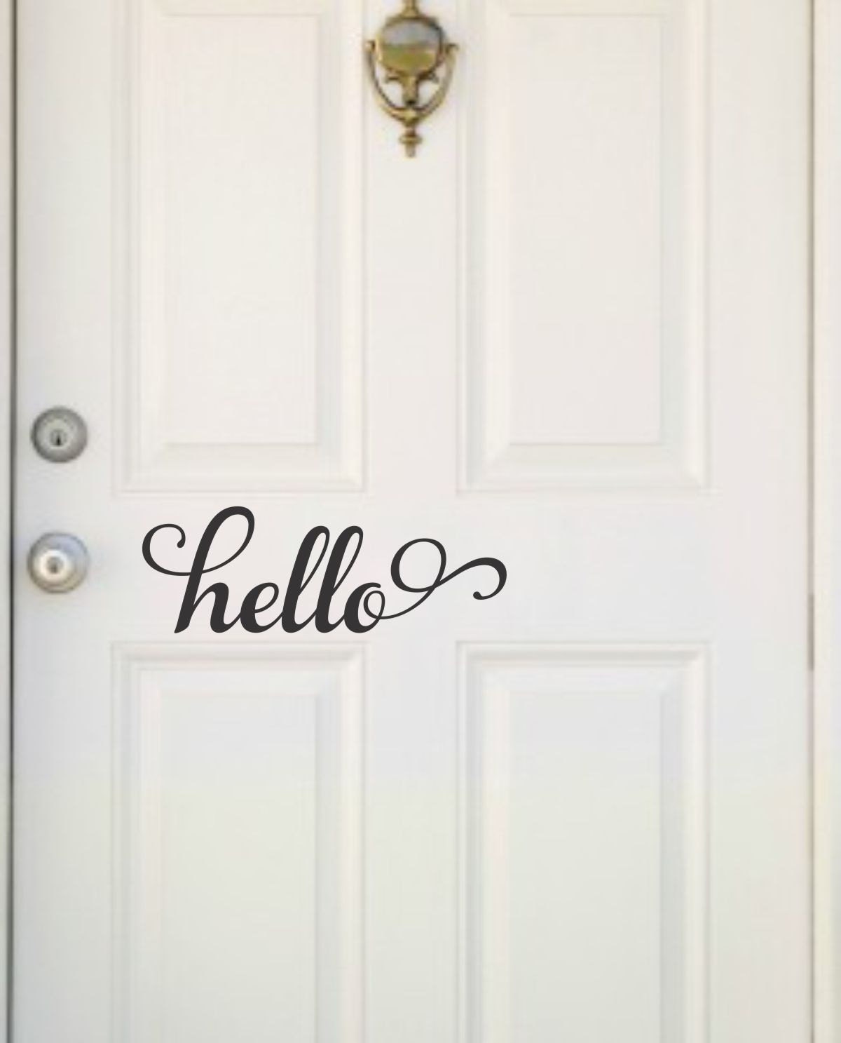 Front Door Decal Hello Door Decal Hello Vinyl Lettering Hello