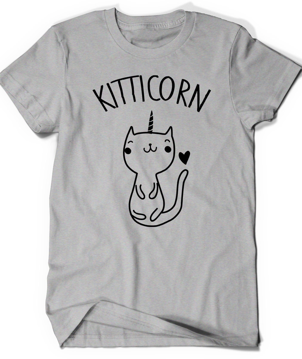 Cute Cat TShirt Kitticorn Kitty Kitten T Shirt Tee Men Womens