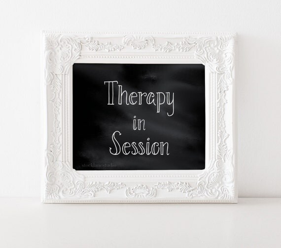 Therapy in Session PRINTED Black white by StockLaneStudio on Etsy