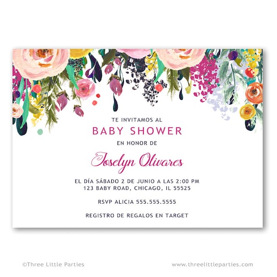 Invitacion De Baby Shower Espanol