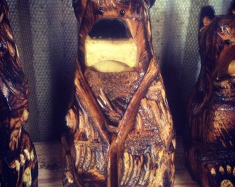 Chainsaw Carving Brown Desk Bear