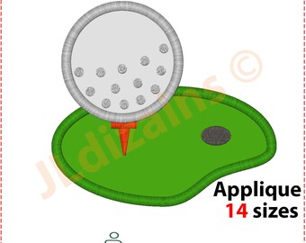 Golf Applique Design. Golf embroidery design. Golf field embroidery. Golf applique. Golf ball embroidery applique. Machine embroidery design