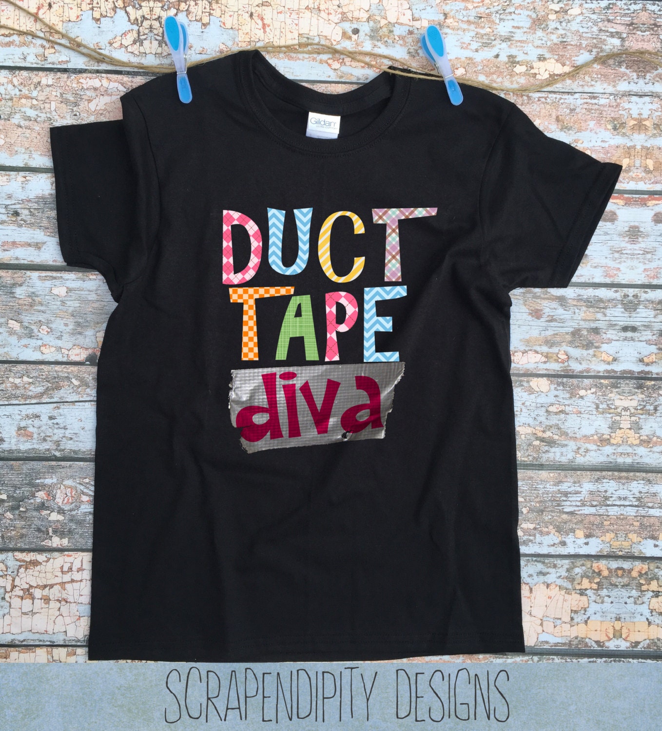 Duct Tape Diva Shirt Womens Construction Tshirt / Girls