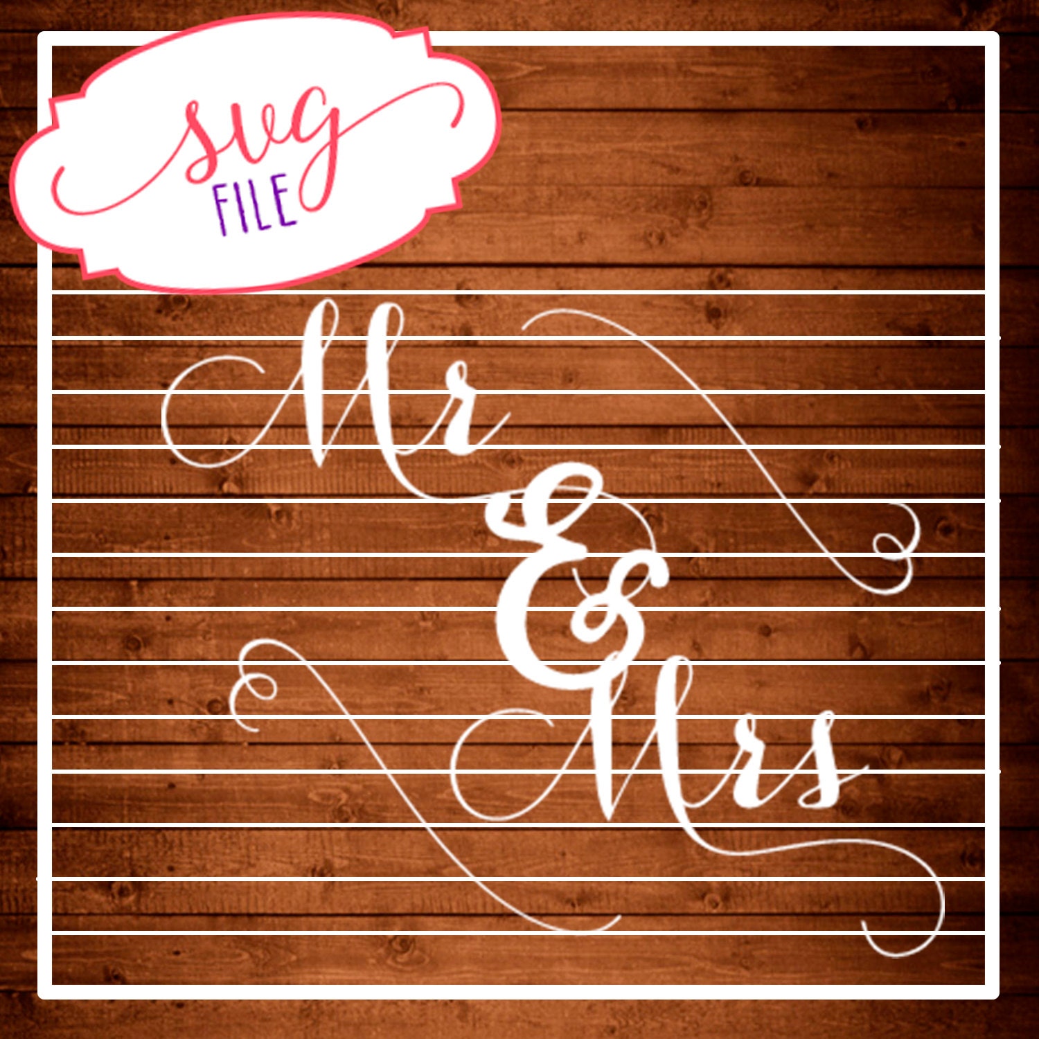 SVG Mr & Mrs Cut File SVG DXF files by DezCustomCreations on Etsy