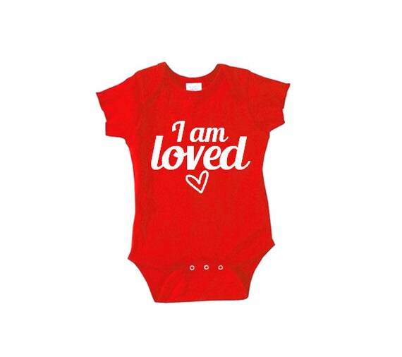 I am Loved Valentine Onesie Infant Onesie Baby by SouthernCharme