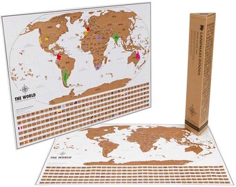Scratch off World Map - Travel Tracker Map
