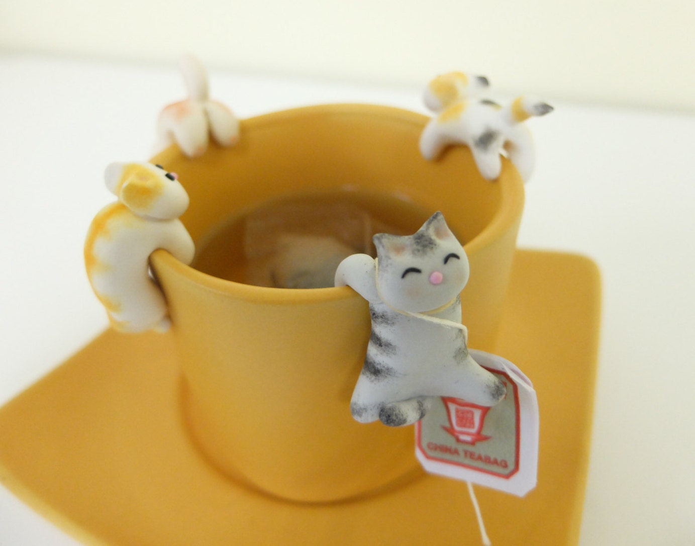 Cat Tea Bag Holder D Cute Cat Tea Pot Teabag Holder Cat
