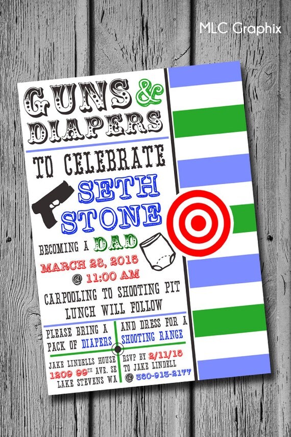 Items similar to Printable / Digital File Guns and Diapers Father