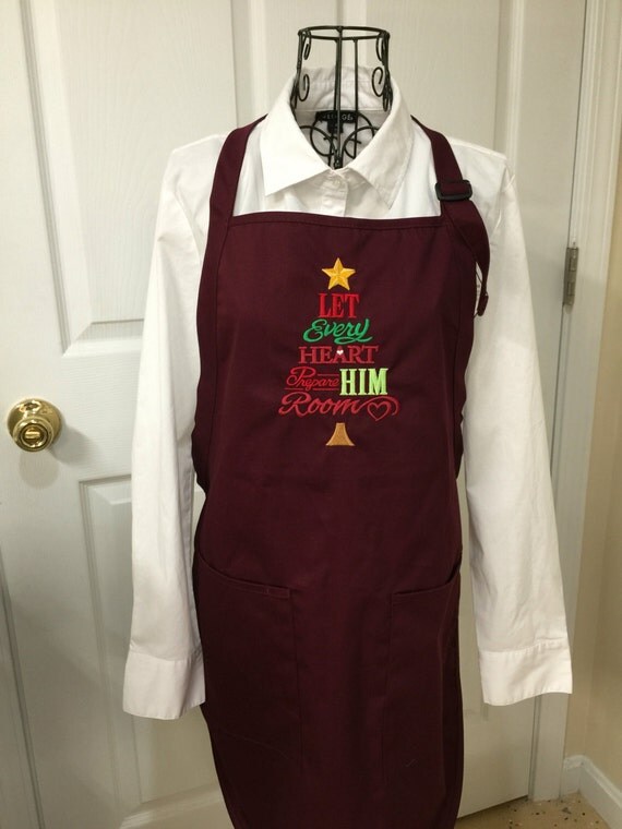 Embroidered Apron Christian Christmas Gift UNIQUE