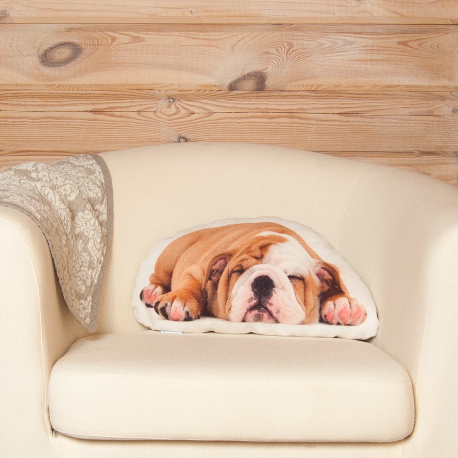 british bulldog pillow