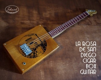 Cigar Box Guitar, "La Rosa de San Diego" Box