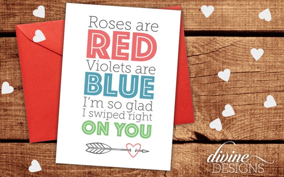 Tinder Valentine's Day Card - Funny Valentines Day Card - Funny Love Card - I Love You Card - Valentine Card - Anniversary Card