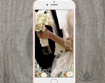 SNAPCHAT GEOFILTER, Custom Snapchat Geofilter, Wedding geofilter, Snapchat filter, green wedding snapchat geofilter