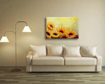 Sunflower painting | Etsy