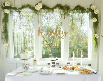 Extra Large Custom Name Sign - 30" or 35" wide Kids Room - Baby Room - Bridal Shower - Wedding Hashtag - Laser Cut Nursery Sign