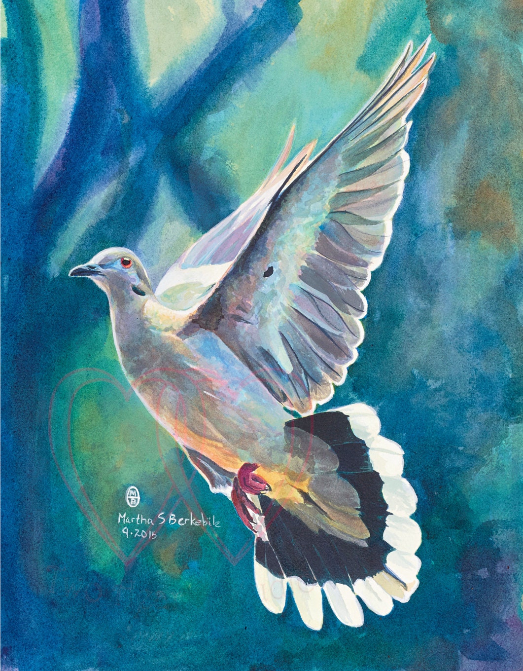 Ascending Dove Original Painting by TwoHeartsStudio on Etsy