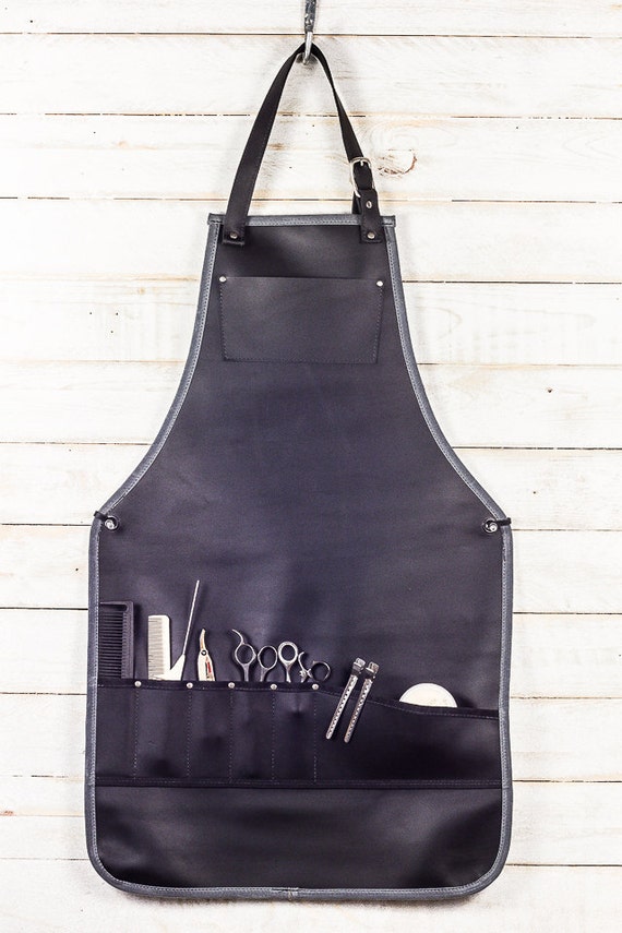 Full Stylist Apron Black Leather