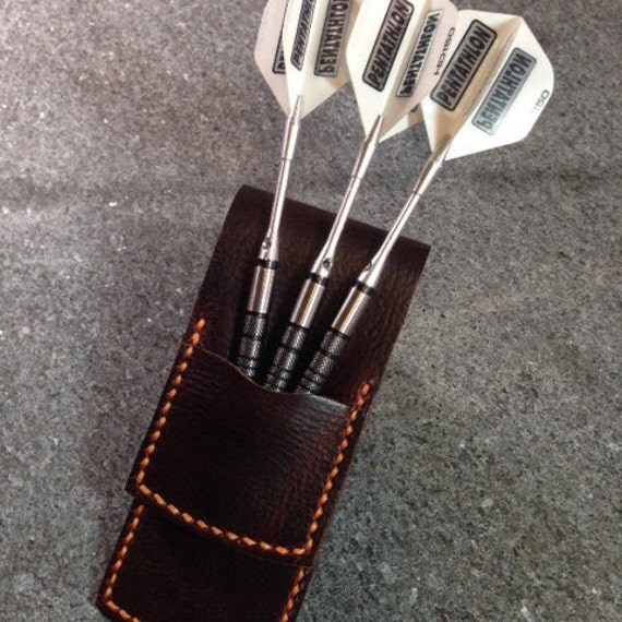 Items similar to Darts Case, Leather Dart Case, Leather Darts Holders