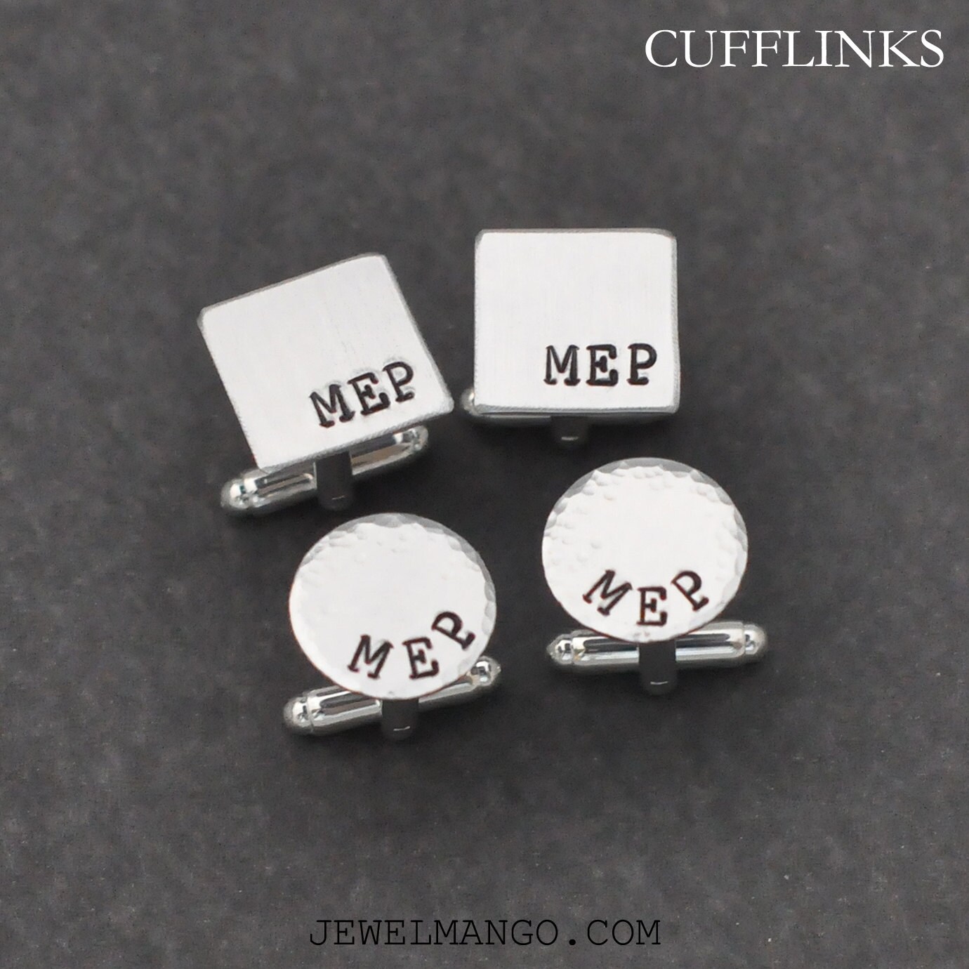 Cufflinks Groomsmen gifts Monogram Cufflinks