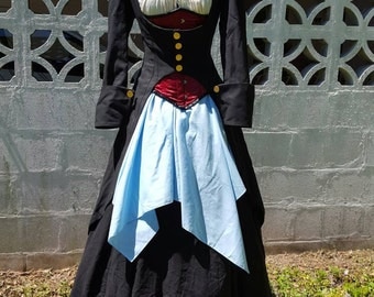 Underbust Pirate Coat - Frock Coat - Pirate, 18th Century, Anne Bonny, Mary Reed, Captain, Elizabeth Swann, Black Sails, Cosplay