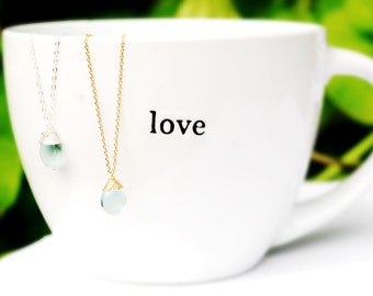 STUNNING Ocean blue Flourite drop necklace // AMAZING AAA gemstones // Wire wrapped jewelry // Lovingly Handmade in Hawaii //