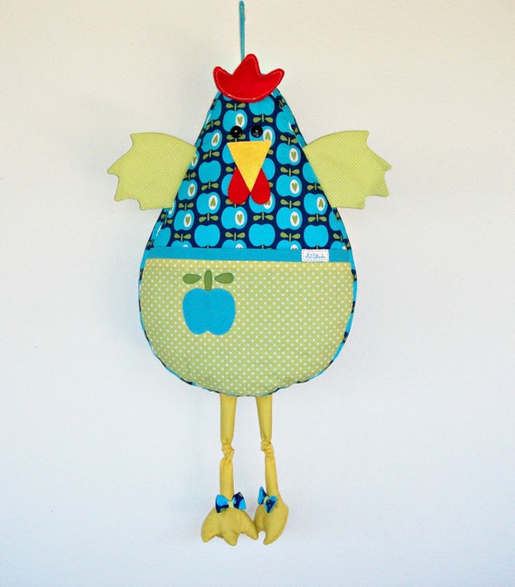 Chicken Plastic Bag Holder Grocery Bag Dispenser Blue