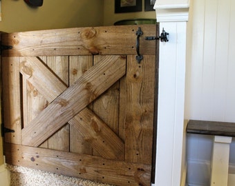 Rustic Farmhouse Barn Door Baby Gate