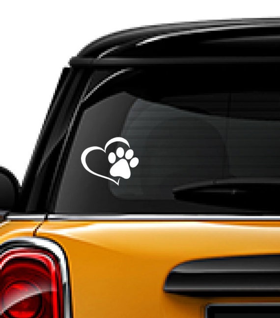 Heart and paw decal FREE SHIPPING home decor decal vinyl