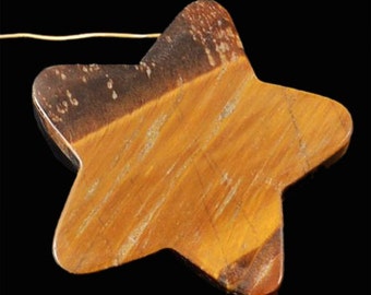 Natural Tiger Eye star pendant bead ( #J1058)