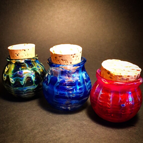Items similar to BlownGlass Stash Jars on Etsy