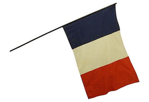 French WWI Victory Flag Antique French Flag French Decor