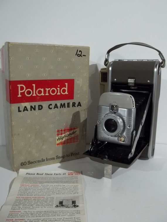 Polaroid Model 80 Highlander Land Camera In Box With