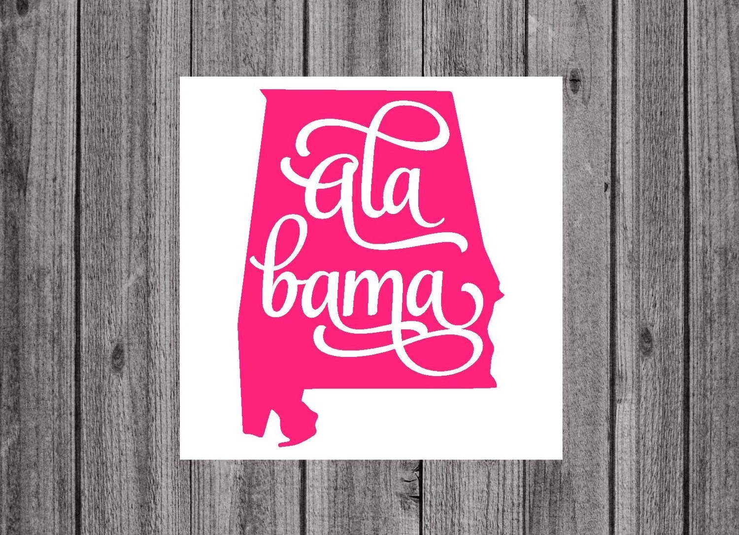 Alabama Decal Alabama State Car Decal by JoniAlexisDesigns