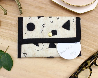 StarShip EnterPurse. Embroidered, Modern, Minimalist Design