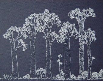 white trees, winter trees, white winter, trees in winter, tree illustration, winter night, winter forest, winter, tree, orinignal trees