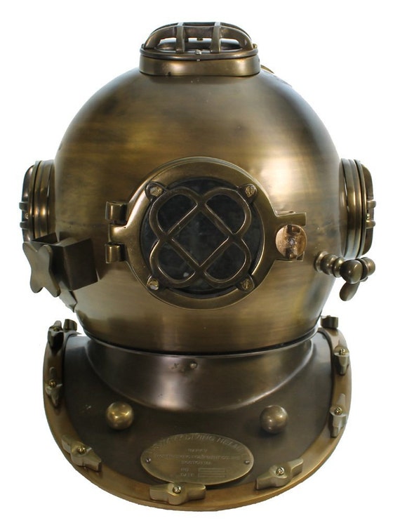 Handmade 14 US Navy Mark V Diver Helmet by shopindia4you on Etsy