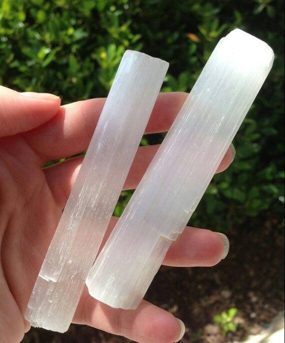 Two Selenite Wands by ArtemisCreations1 on Etsy