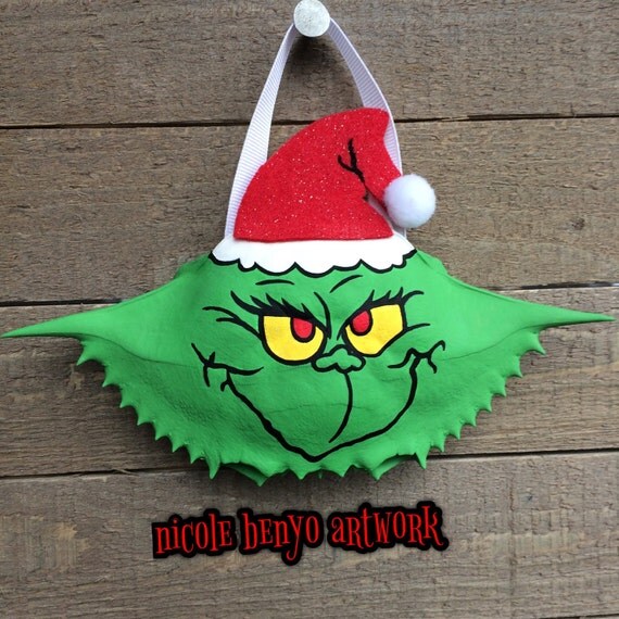 Dr. Seuss's The Grinch Hand Painted Crab Shell