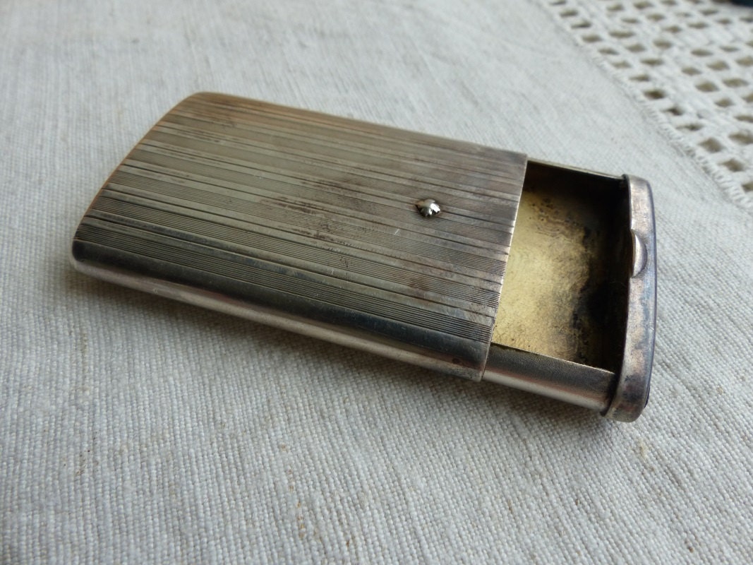 Antique Sterling Silver Matchbox / old match box / Antique