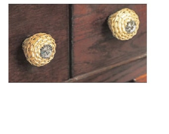 Cabinet Knob - 1 1/2" Knob in Bamboo and Oil Rubbed Bronze