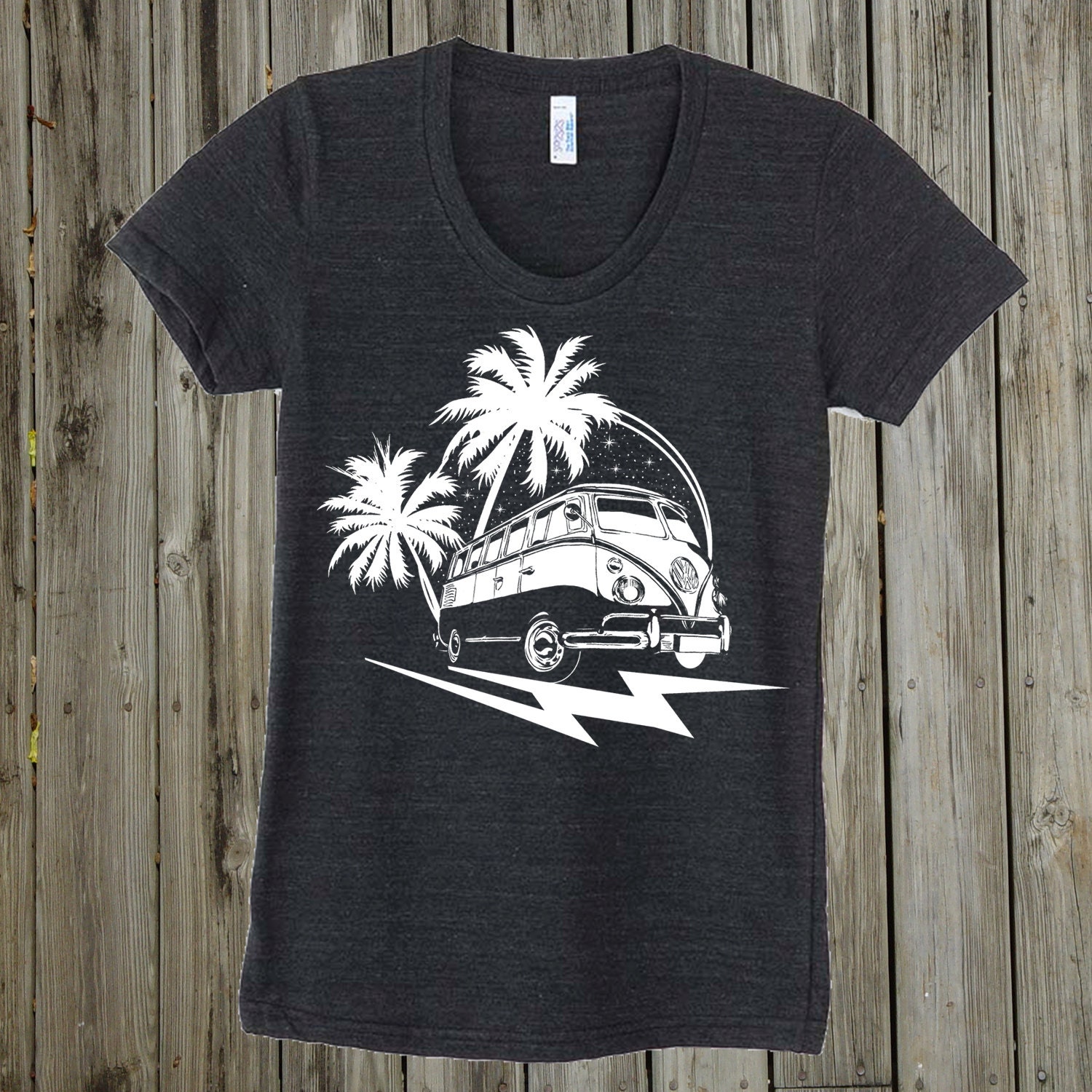 vw bus button down shirt