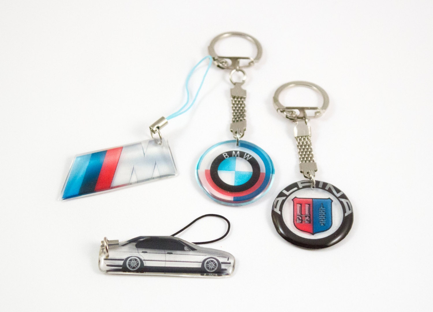 Handmade BMW keychain Transparent BMW charm Resin BMW