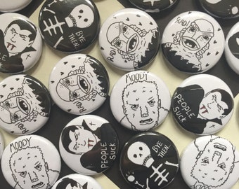 Horror Button Badges.
