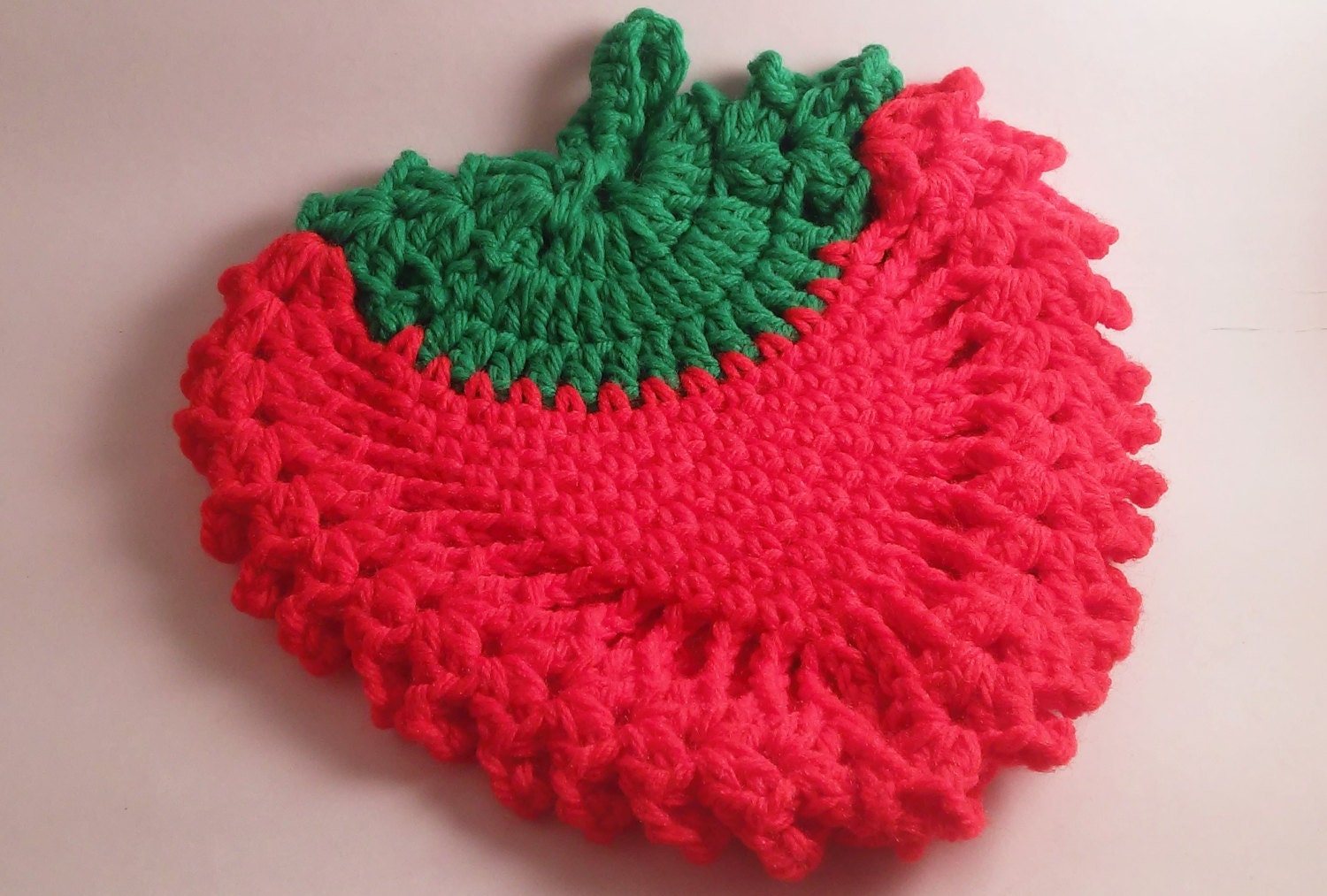 Crochet Potholder Strawberry Handmade Very Cute and Fun